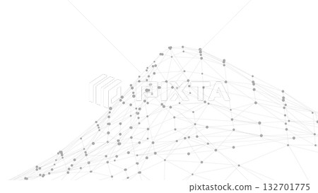 Abstract Plexus mesh geometric background. Dots or circles connected by lines. Technology abstract background with copy space. Minimalist mesh backdrop. Abstract polygonal shape. Abstract Plexus mesh geometric background. Dots or circles connected by lines. Technology abstract background with copy space. Minimalist mesh backdrop. Abstract polygonal shape. 132701775