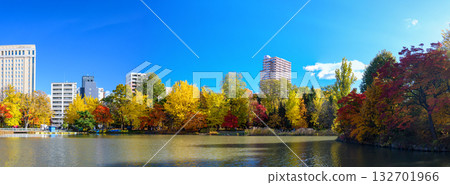 秋日的中島公園_全景 3434-3436 秋日的中島公園_全景 3434-3436 132701966