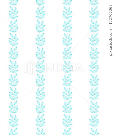 Abstract seamless pattern of vertical striped stylized leaves in soft blue outlines on white background, can be used for background, textiles, wrapping paper and other decorative purposes. Abstract seamless pattern of vertical striped stylized leaves in soft blue outlines on white background, can be used for background, textiles, wrapping paper and other decorative purposes. 132702363