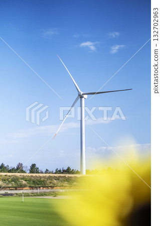 風車風景 - 夏季圖片素材（鳥取縣北榮町） 132702963