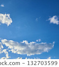A face-shaped cloud floating in the blue sky 132703599