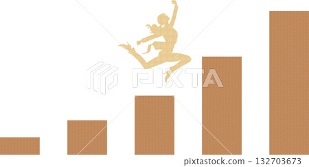 Illustration of a roadmap to achieving goals (businesswoman) Illustration of a roadmap to achieving goals (businesswoman) 132703673