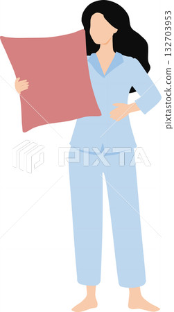 Illustration of a sleeping woman 132703953