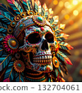 Intricate Day of the Dead Skull Ai Art 132704061