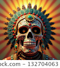 Intricate Day of the Dead Skull Ai Art 132704063