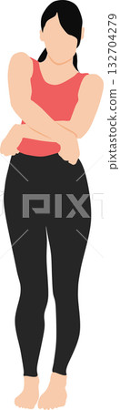 Illustration of a woman on a diet Illustration of a woman on a diet 132704279