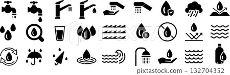 向量水剪影圖示集 132704352