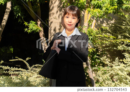 Female employees making rounds Female employees making rounds 132704543