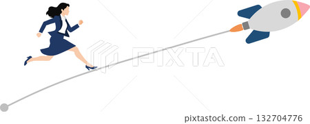 女商人創辦新企業的插圖 女商人創辦新企業的插圖 132704776