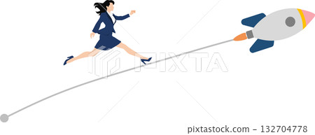 女商人創辦新企業的插圖 132704778