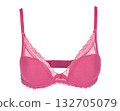 Pink Womans Bra with Lace Trim Detail Pink Womans Bra with Lace Trim Detail 132705079