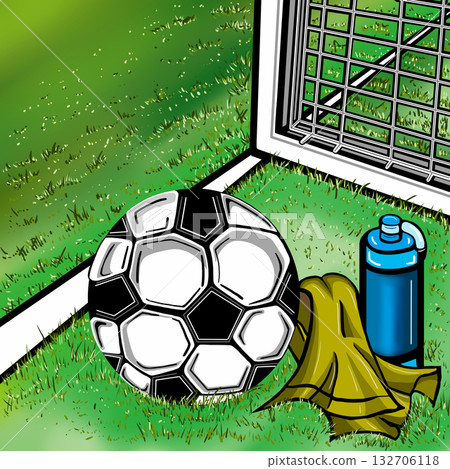 足球場的景色 足球場的景色 132706118