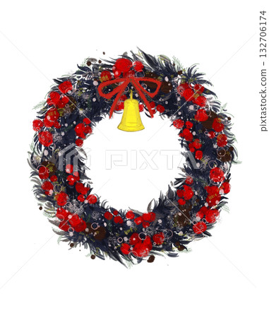 聖誕花環 聖誕花環 132706174