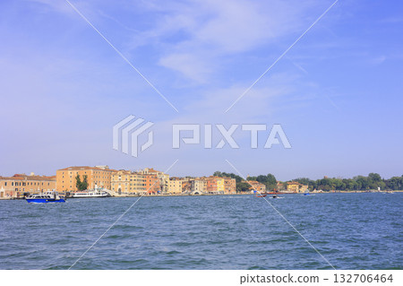 The cityscape of Venice, known as the "City of Water" in northeastern Italy 132706464