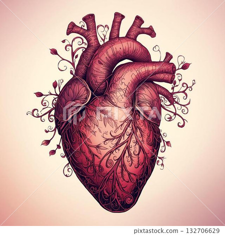 Illustration of the heart 132706629