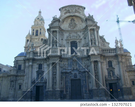 Majestic Baroque facade of Murcia Cathedral, Spain Majestic Baroque facade of Murcia Cathedral, Spain 132707021