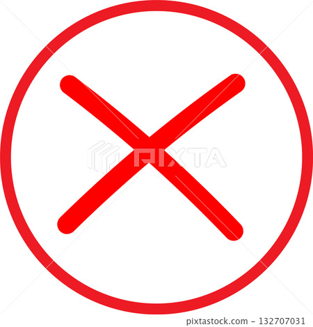 Check mark and cross symbols  132707031