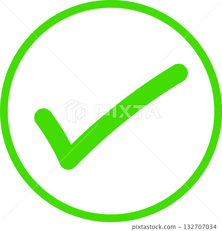 Check mark and cross symbols  132707034