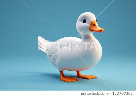 White cartoon duck material White cartoon duck material 132707362