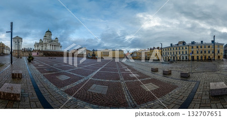 Senate Square in Helsinki with empty plaza Senate Square in Helsinki with empty plaza 132707651