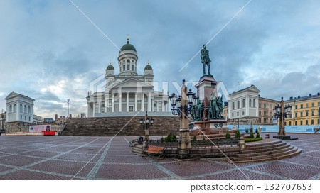 Helsinki Cathedral with Alexander II monument 132707653