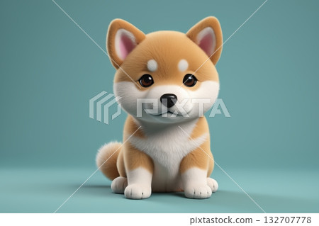 可爱柴犬小狗形象 可爱柴犬小狗形象 132707778