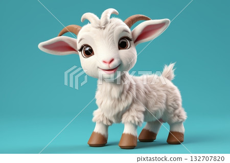 可爱卡通小羊形象 可爱卡通小羊形象 132707820