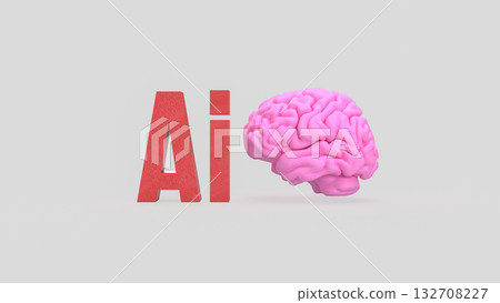 The Ai and Brain for Technology concept 3d Rendering. The Ai and Brain for Technology concept 3d Rendering. 132708227