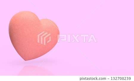 The Pink Heart and Background for Love or Romantic concept 3d Rendering. The Pink Heart and Background for Love or Romantic concept 3d Rendering. 132708239