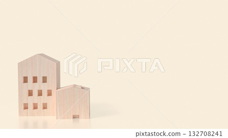 The Wood house for Property or Building concept 3d Rendering. The Wood house for Property or Building concept 3d Rendering. 132708241