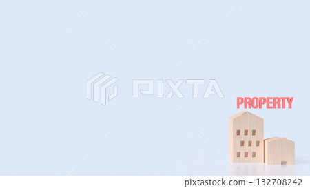 The Wood house for Property or Building concept 3d Rendering. The Wood house for Property or Building concept 3d Rendering. 132708242