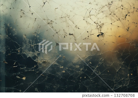 Glass texture. Dirty, worn, cracked background. Ai Generative 132708708