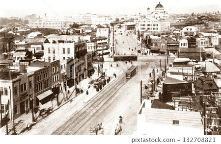 老照片,1931-1933年,東京神田小川町交叉口全景 老照片,1931-1933年,東京神田小川町交叉口全景 132708821