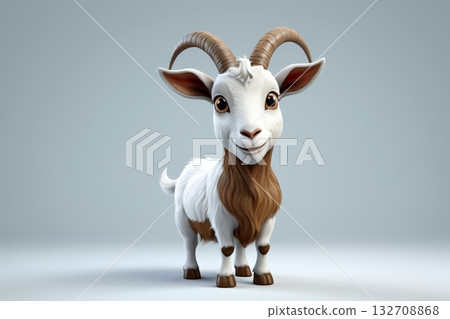 可爱卡通山羊形象 可爱卡通山羊形象 132708868