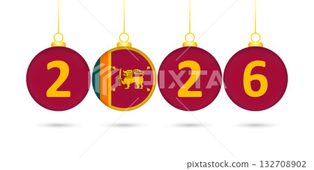 Sri Lanka Flag Christmas Balls 2026 Decoration. Sri Lanka Flag Christmas Balls 2026 Decoration. 132708902