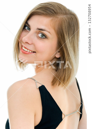 smile over shoulder 132708954