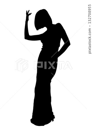 silhouette dance silhouette dance 132708955