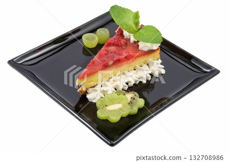 cheesecake with berries cheesecake with berries 132708986