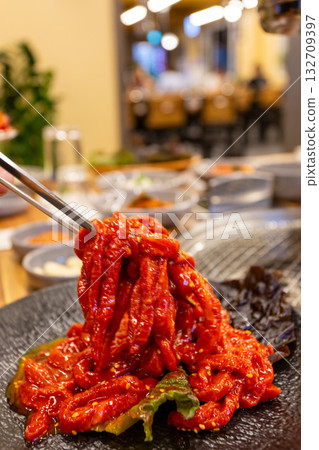 Korean food. Korean beef tartare Korean food. Korean beef tartare 132709397