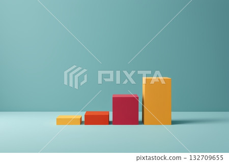 彩色柱状图表展示 132709655