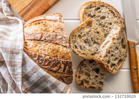 Sliced baked bread. Sliced baked bread. 132710020