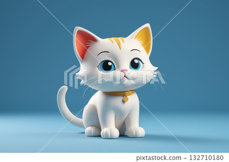 可爱卡通小猫形象素材 可爱卡通小猫形象素材 132710180