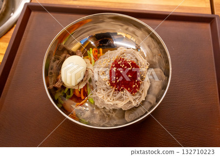 Korean food. Bibim Naengmyeon 132710223