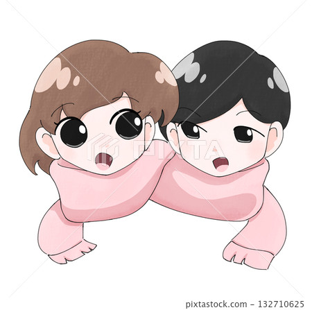 男女佩戴同款圍巾 1 132710625