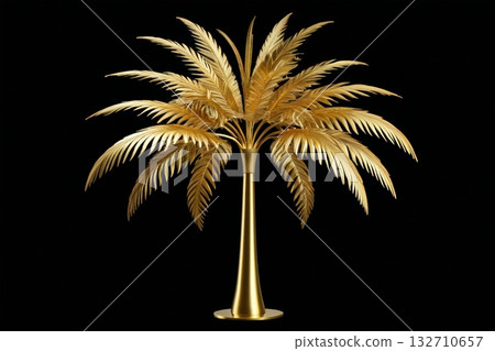金色棕榈树装饰摆件 132710657