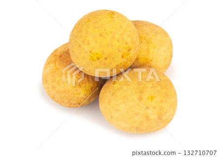 Pile of Fresh Longan Fruits on White Background 132710707