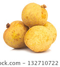 Pile of Fresh Longan Fruits on White Background 132710722