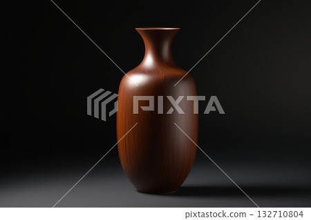 棕色花瓶静物特写 132710804