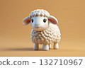 Cute cartoon sheep image materials 132710967