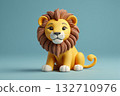 Cartoon lion image material 132710976